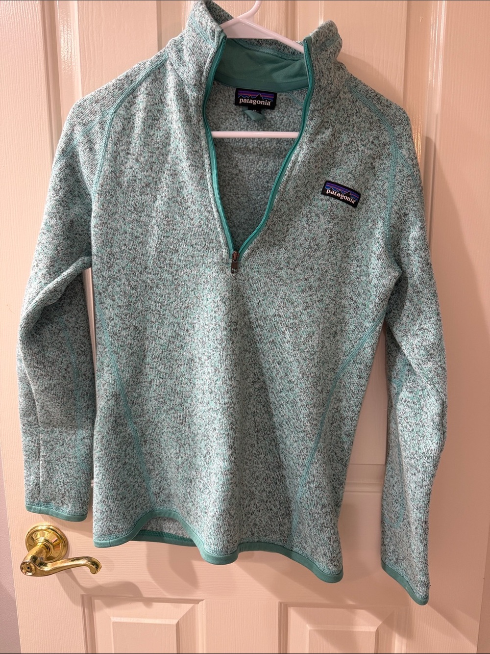 Like New XS Patagonia Women's Teal Better Sweater Quarter-Zip Pullover
